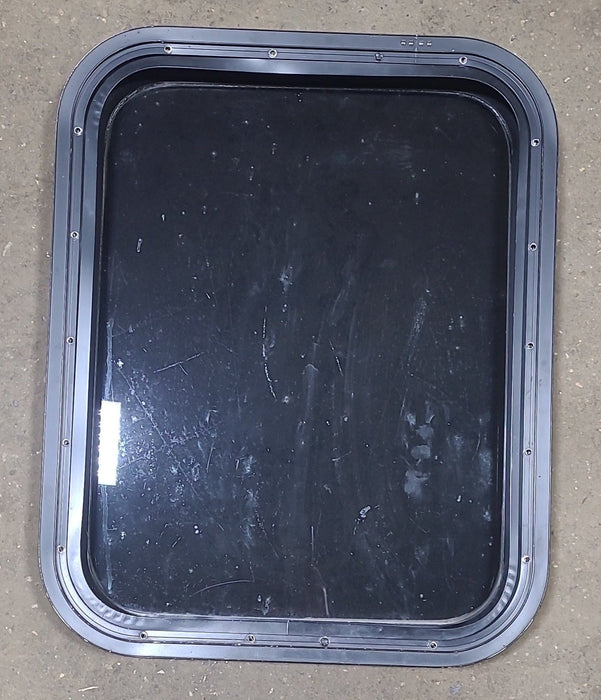 Black Radius Non Opening Window : 17 1/2" W X 22 1/4" H X 1 7/8" D