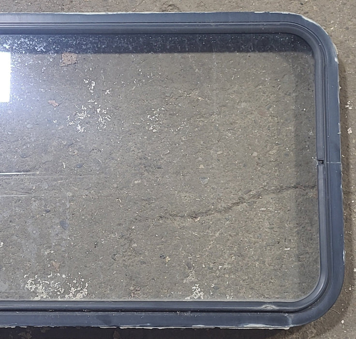 Used Black Radius Non Opening Window : 30 1/4" W x 21 3/4" H x 1 7/8" D