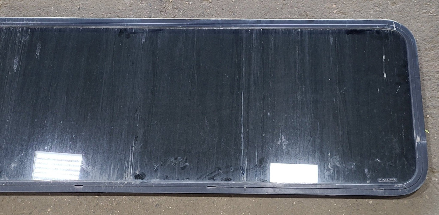 Black Radius Non-Opening Window : 60 1/4" W x 21 3/4" H x 1" D