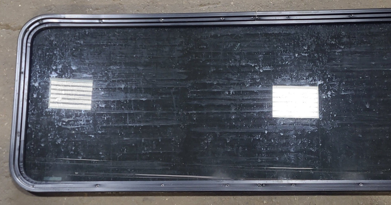 Black Radius Non-Opening Window : 60 1/4" W x 21 3/4" H x 1" D
