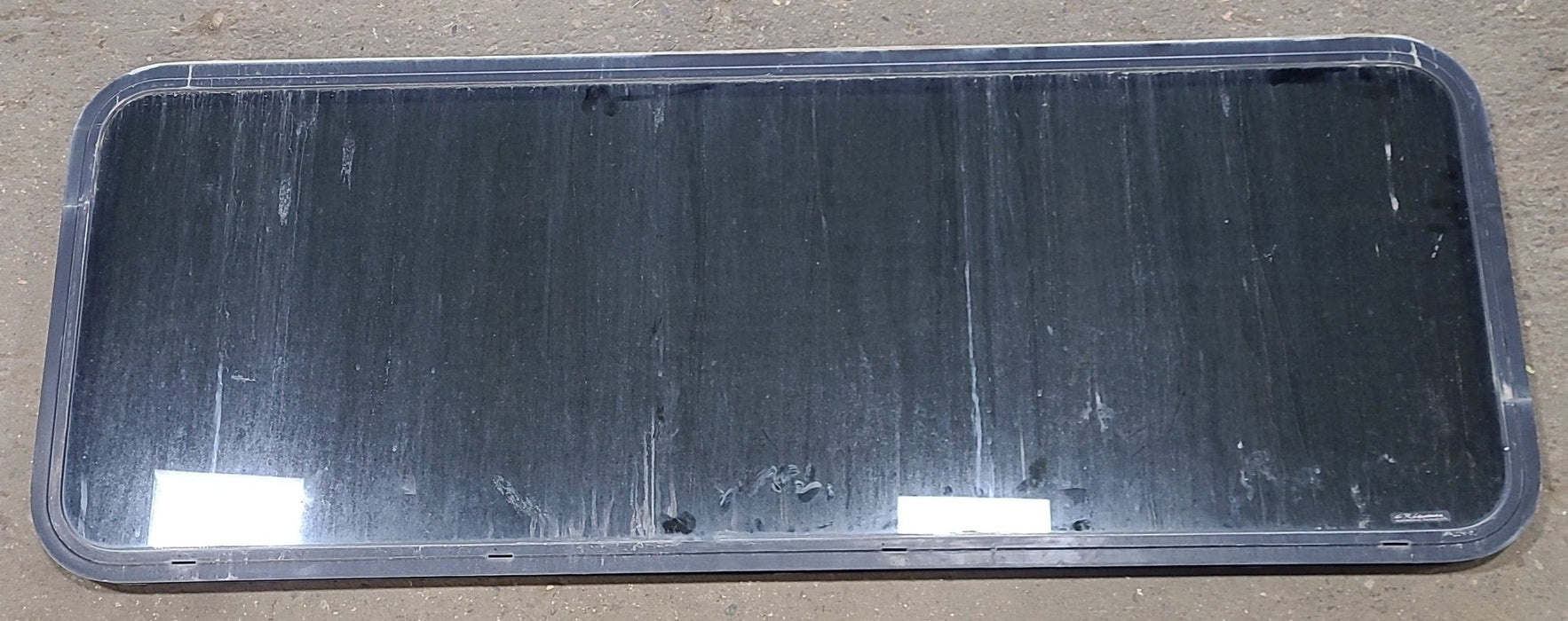 Black Radius Non-Opening Window : 60 1/4" W x 21 3/4" H x 1" D