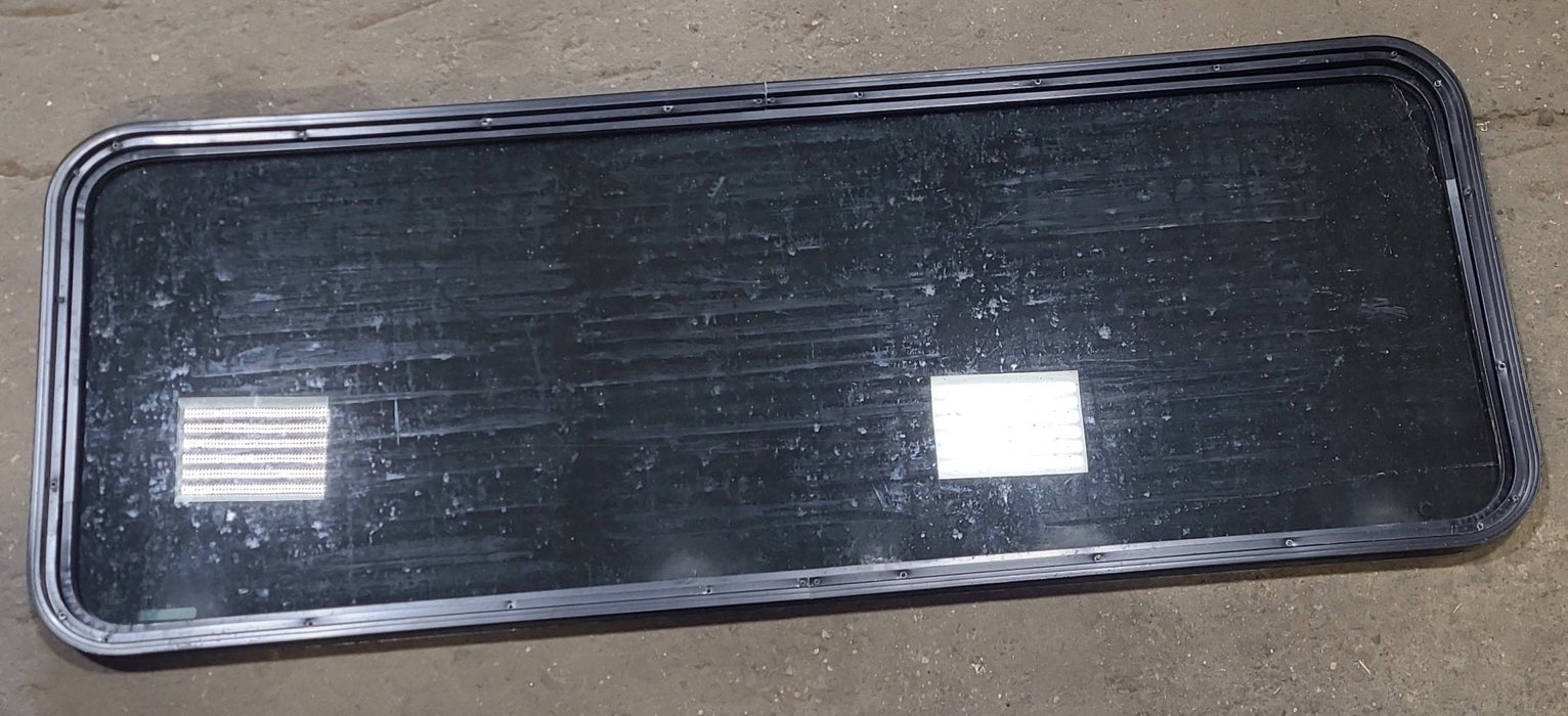 Black Radius Non-Opening Window : 60 1/4" W x 21 3/4" H x 1" D