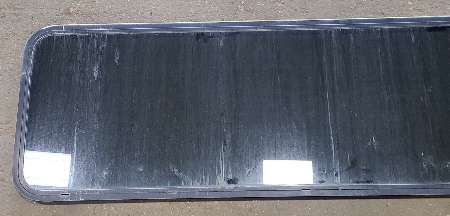 Black Radius Non-Opening Window : 60 1/4" W x 21 3/4" H x 1" D