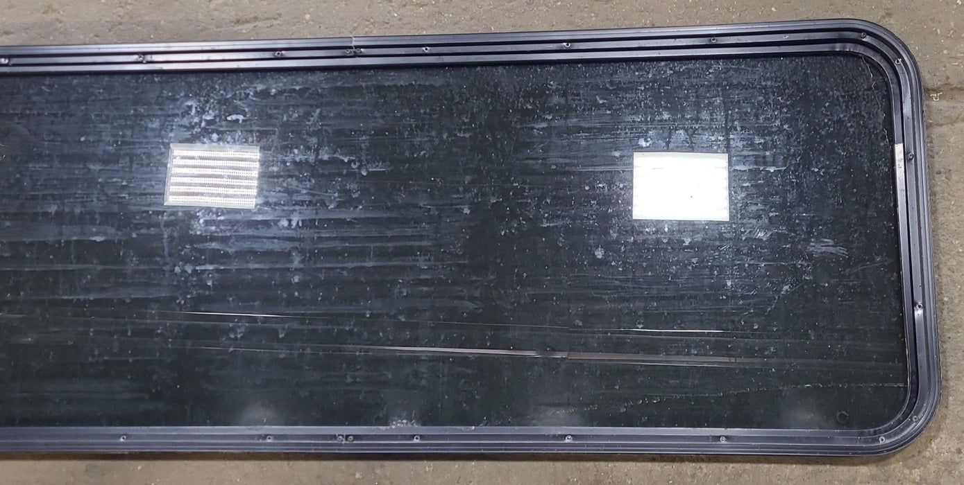 Black Radius Non-Opening Window : 60 1/4" W x 21 3/4" H x 1" D