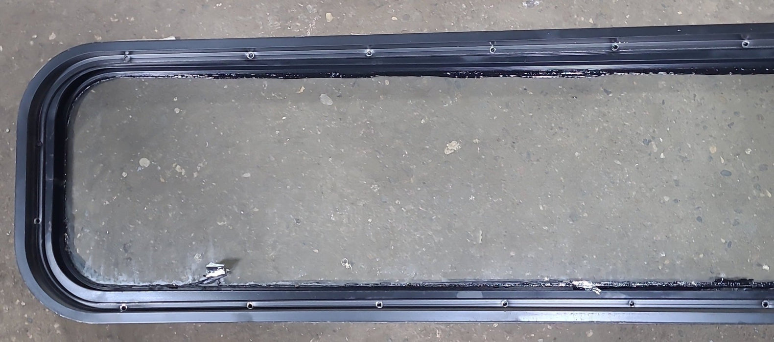 Black Radius Non Opening Window : 72" W X 12" H X 1 3/4" D