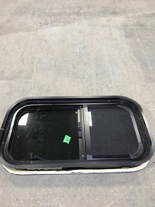 Black Radius Opening Window : 21 1/4" W X 11 1/4" H X 1 3/4" D