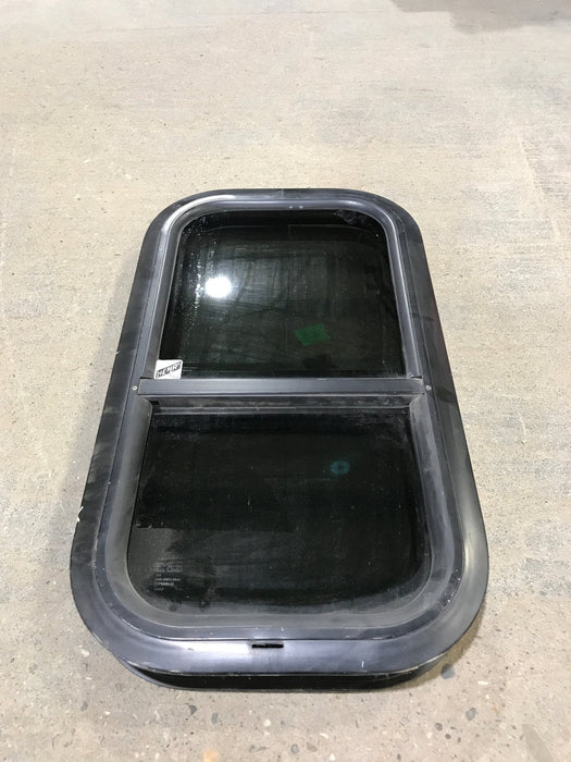 Black Radius Opening Window : 21 1/4" W X 11 1/4" H X 1 3/4" D