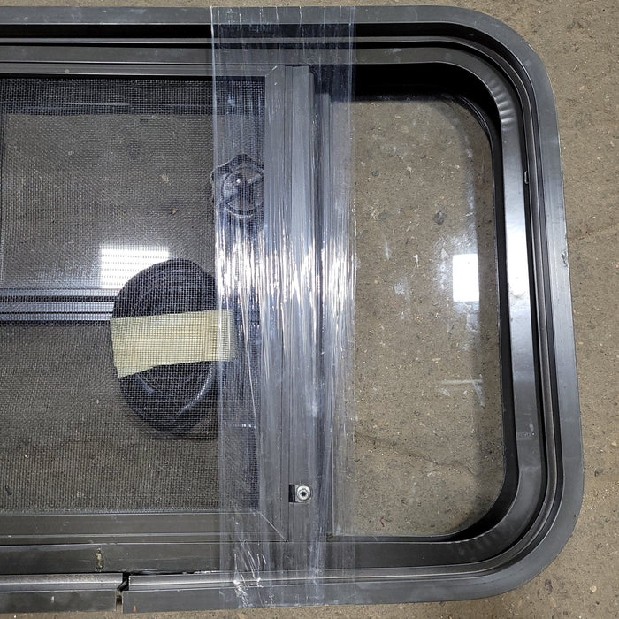 Black Radius Opening Window : 24 1/2" W X 15 1/2" H X 2" D
