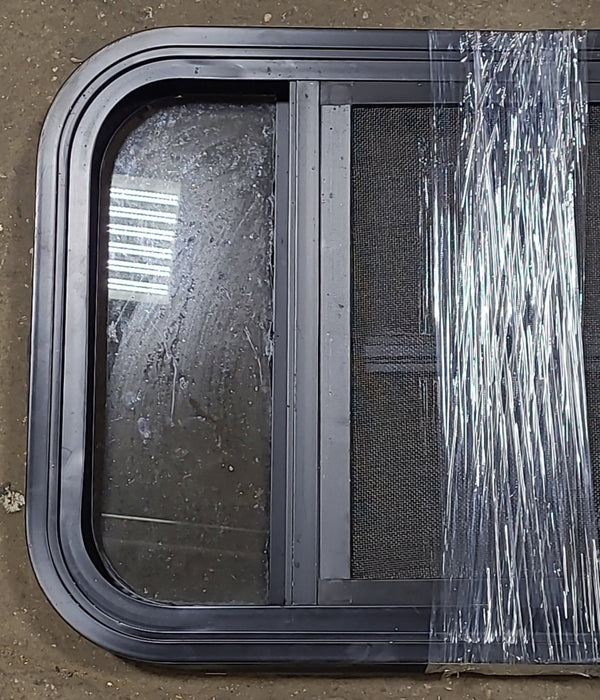Black Radius Opening Window : 24 1/2" W X 16 1/2" H X 1 3/4" D