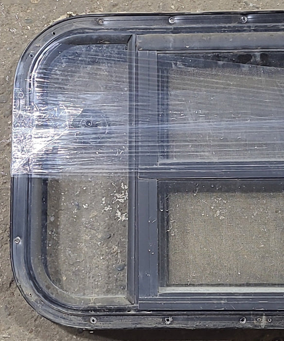 Black Radius Opening Window : 24 3/4" W X 16 1/2" H X 1 3/4" D