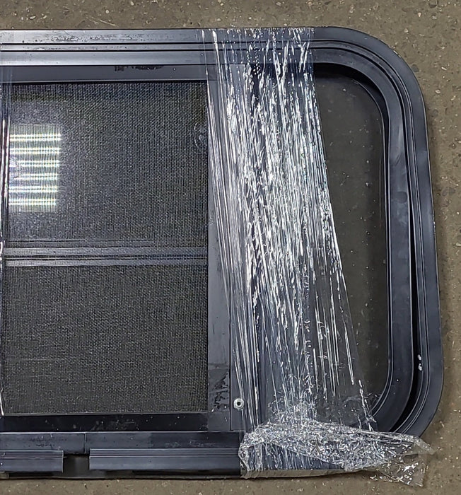 Black Radius Opening Window : 24 3/4" W X 16 1/2" H X 1 3/4" D