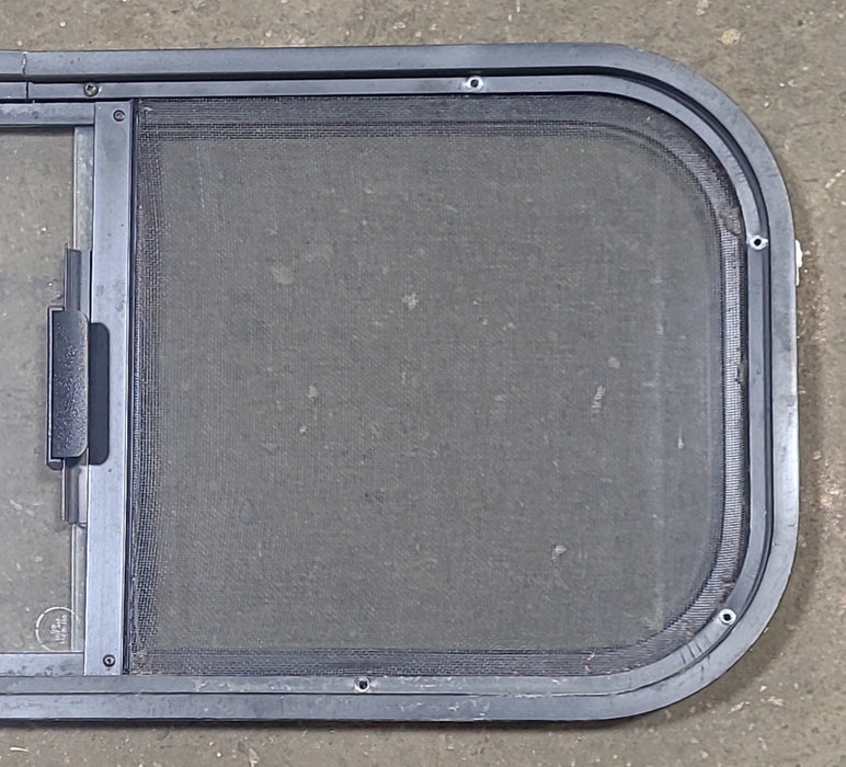 Black Radius Opening Window : 27 1/2" W X 12 1/2" H X 1 1/4" D