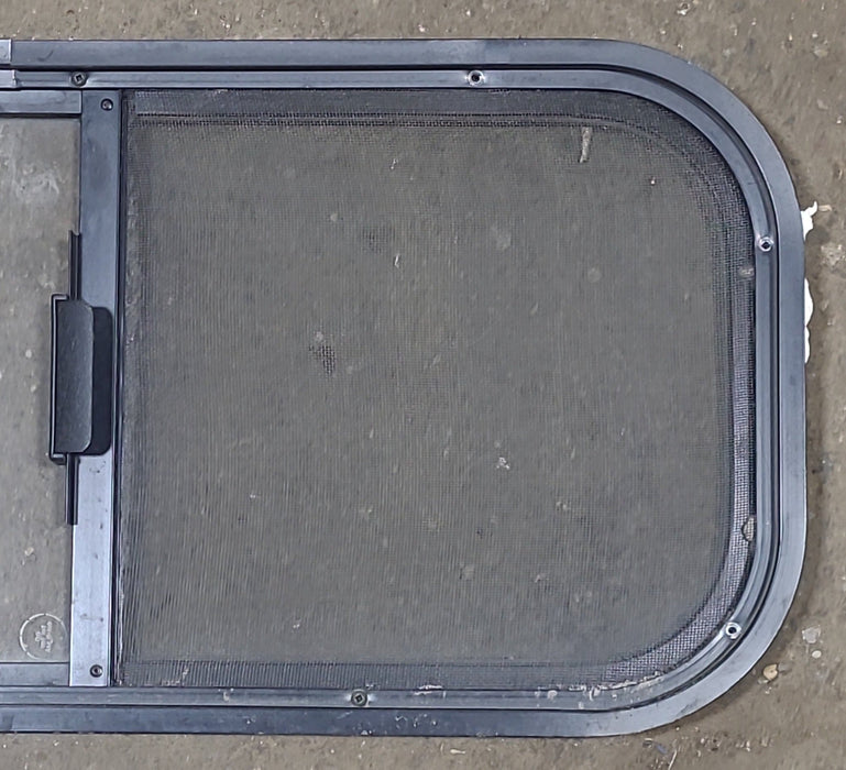 Black Radius Opening Window : 27 1/2" W X 12 1/2" H X 1 1/4" D