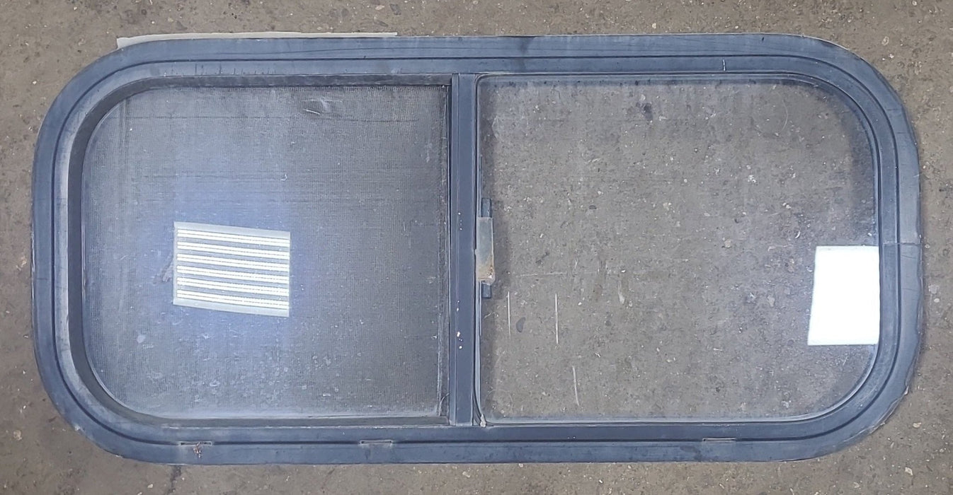 Black Radius Opening Window : 27 1/2" W X 12 1/2" H X 1 1/4" D