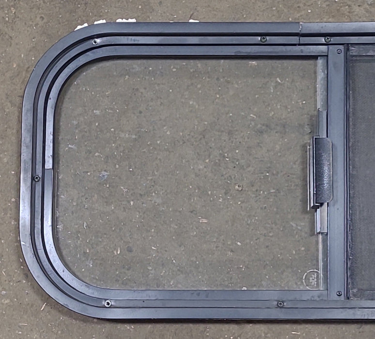 Black Radius Opening Window : 27 1/2" W X 12 1/2" H X 1 1/4" D