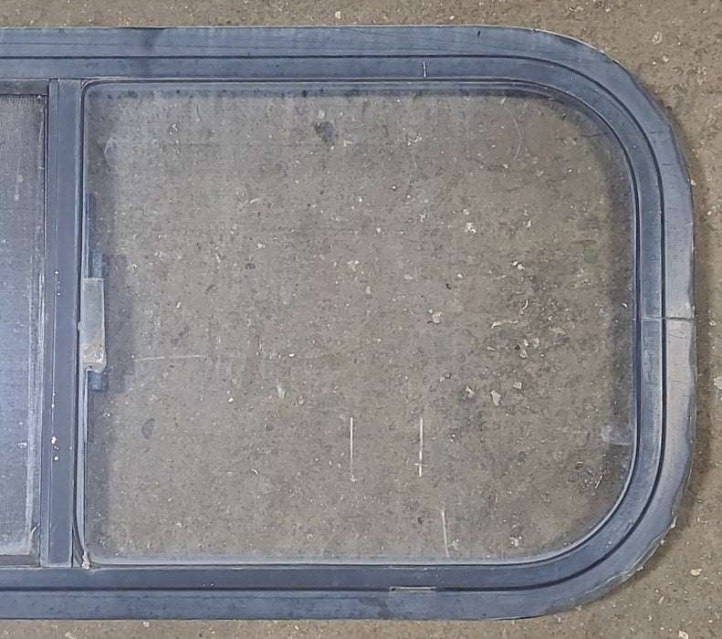 Black Radius Opening Window : 27 1/2" W X 12 1/2" H X 1 1/4" D