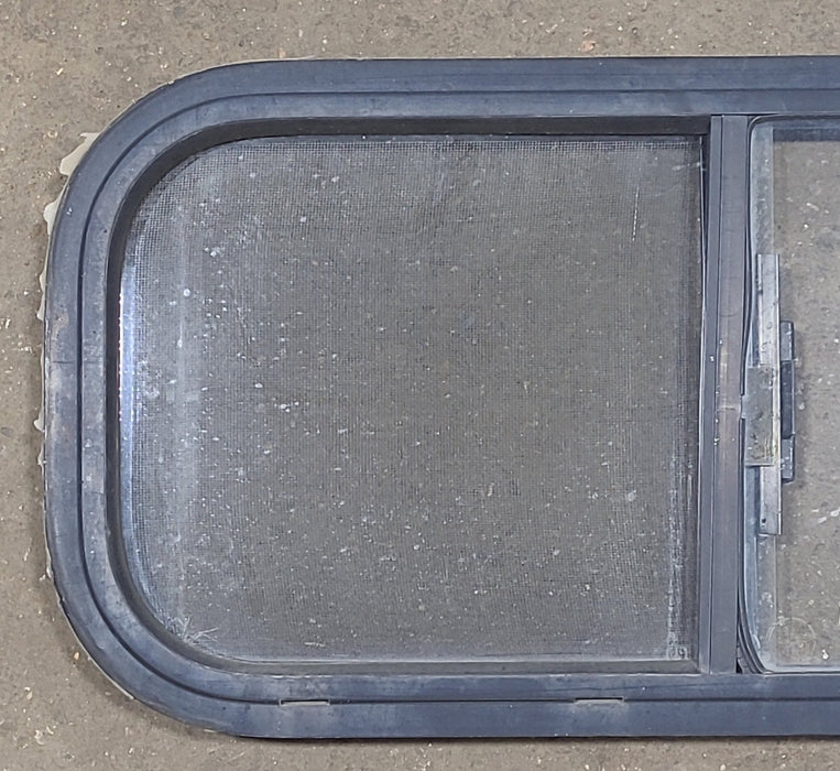 Black Radius Opening Window : 27 1/2" W X 12 1/2" H X 1 1/4" D