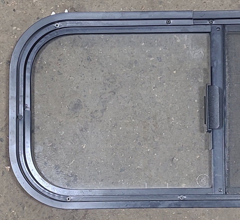 Black Radius Opening Window : 27 1/2" W X 12 1/2" H X 1 1/4" D