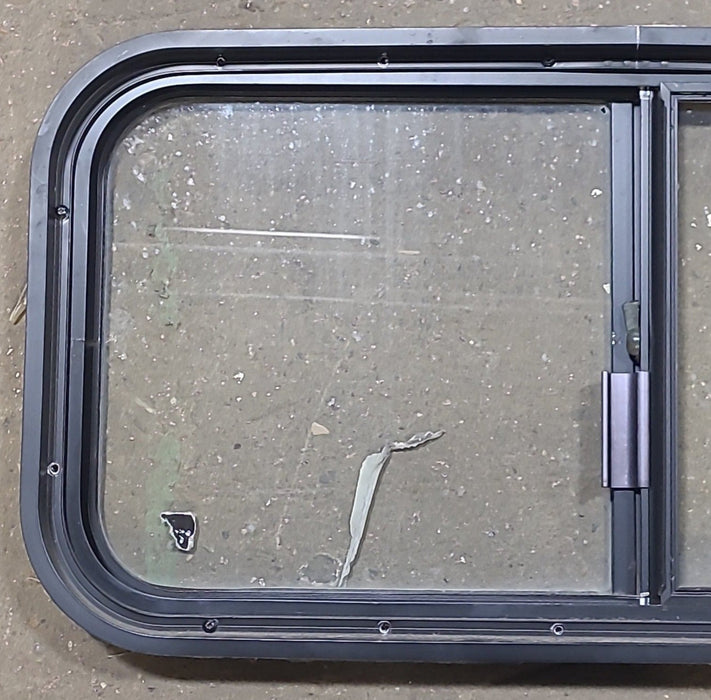 Black Radius Opening Window : 30 1/4" W X 15" H X 1 7/8" D