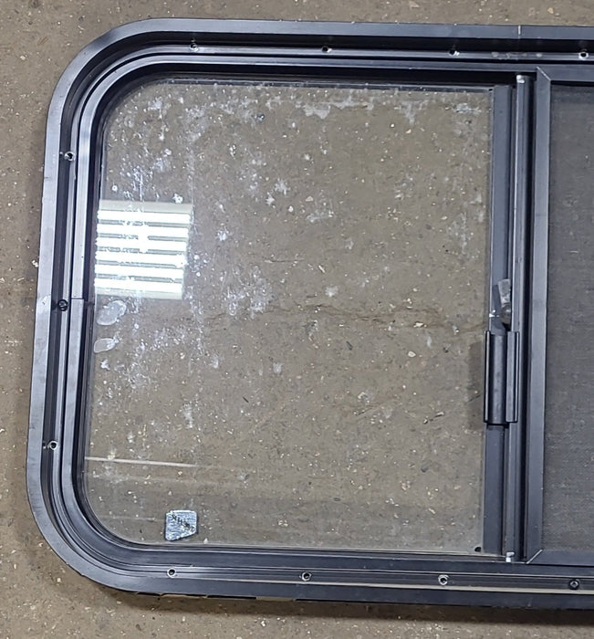 Black Radius Opening Window : 30 1/4" W X 17 3/4" H X 1 7/8" D