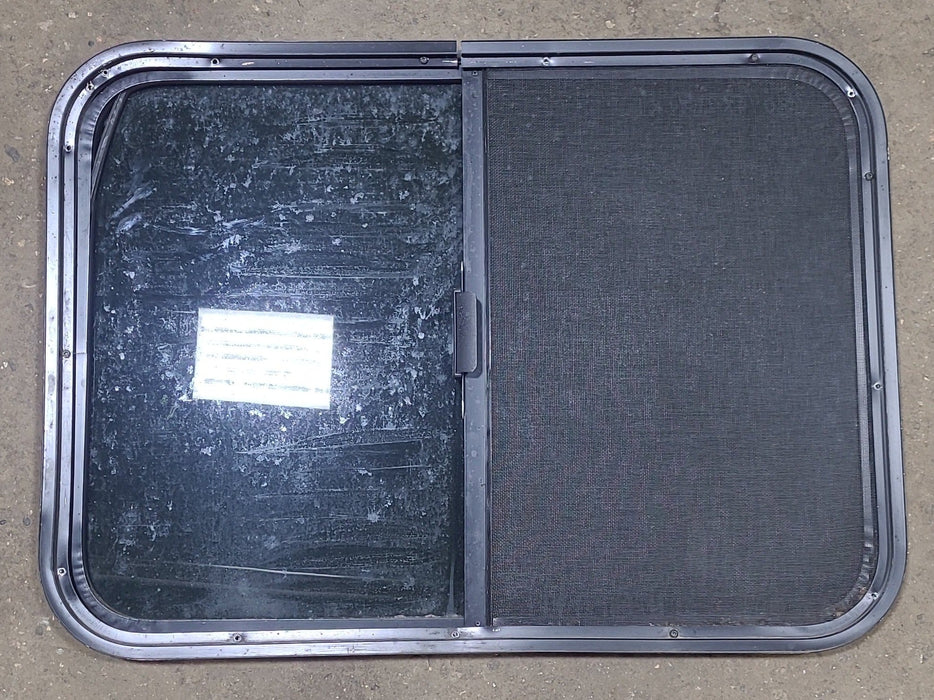 Black Radius Opening Window : 30 1/4" W X 21 3/4" H X 1" D