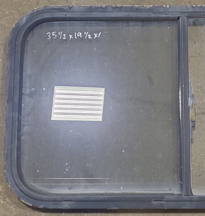 Black Radius Opening Window : 35 1/2" W X 19 1/2" H X 1" D