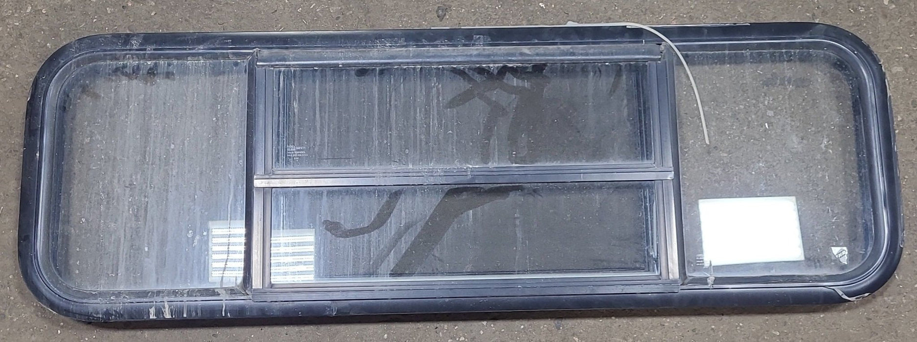 Black Radius Opening Window : 47 1/2" W X 14 3/4" H X 2" D