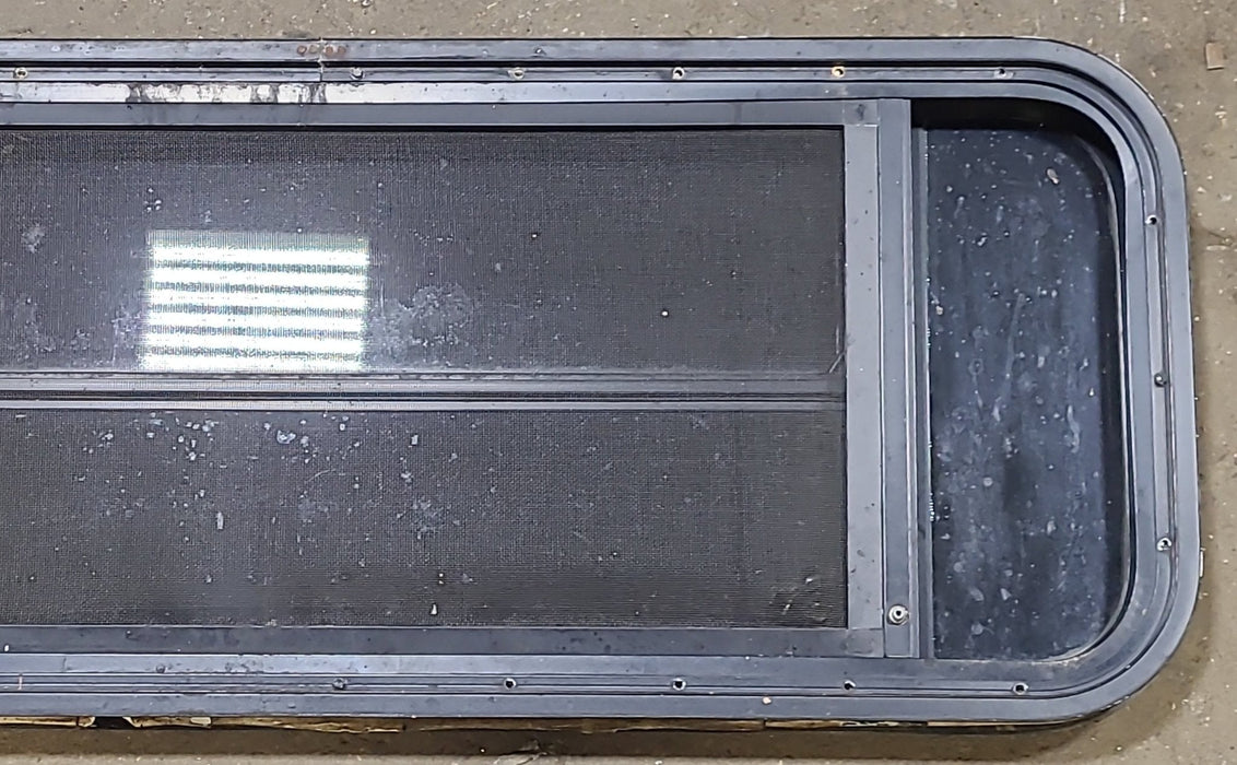 Black Radius Opening Window : 47 1/2" W X 15 1/4" H X 1 7/8" D