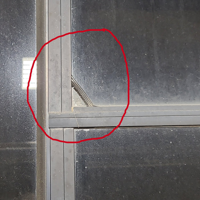 Black Radius Opening Window : 47 1/2" W X 15 1/4" H X 1 7/8" D
