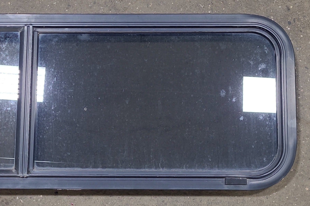 Black Radius Opening Window : 48 1/4" W X 14 3/4" H X 1 7/8" D