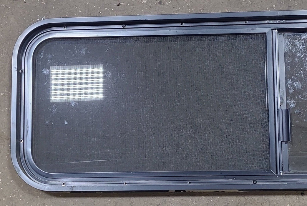 Black Radius Opening Window : 48 1/4" W X 14 3/4" H X 1 7/8" D