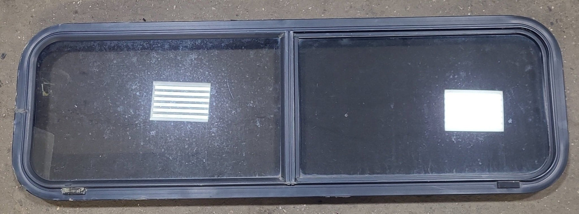 Black Radius Opening Window : 48 1/4" W X 14 3/4" H X 1 7/8" D