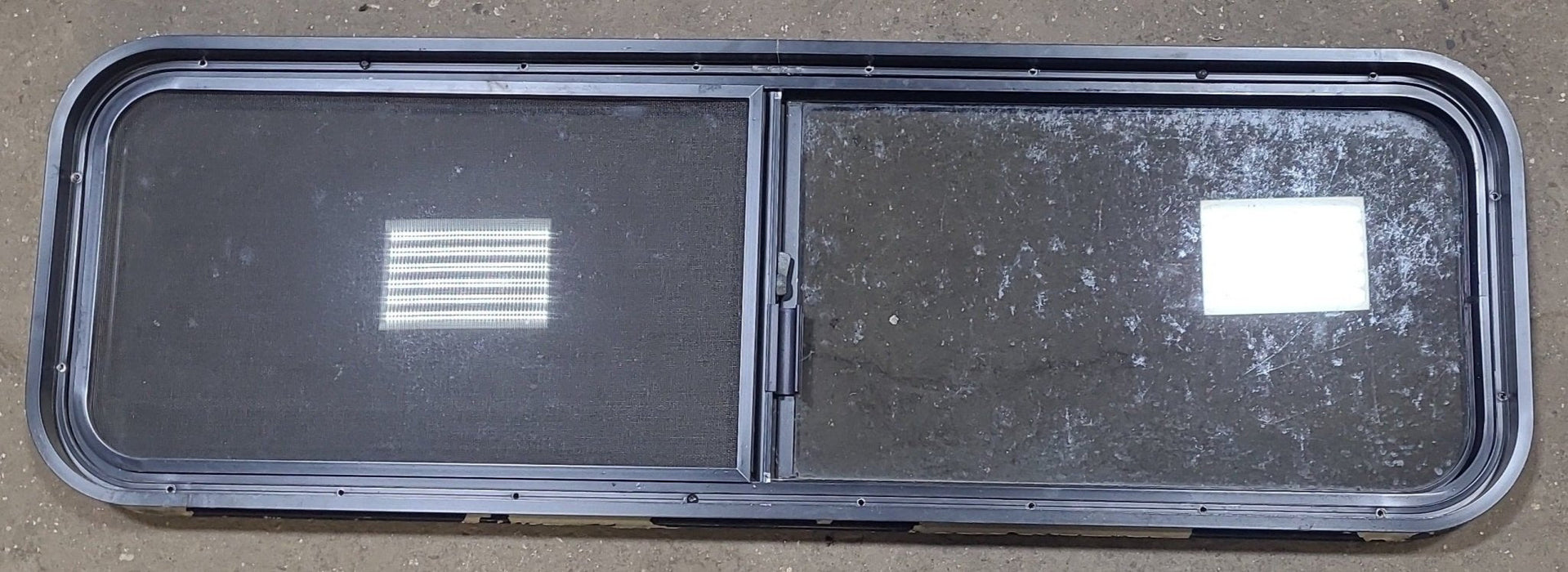 Black Radius Opening Window : 48 1/4" W X 14 3/4" H X 1 7/8" D