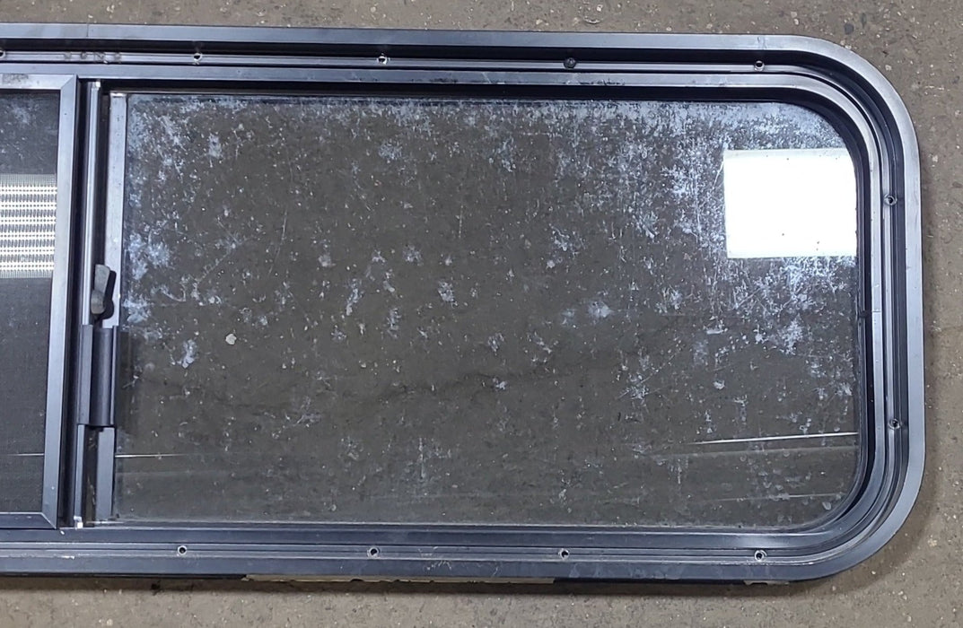 Black Radius Opening Window : 48 1/4" W X 14 3/4" H X 1 7/8" D