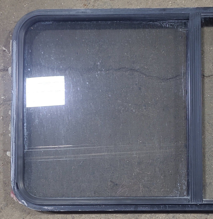 Black Radius Opening Window : 48 1/4" W x 25 3/4" H x 1 7/8" D