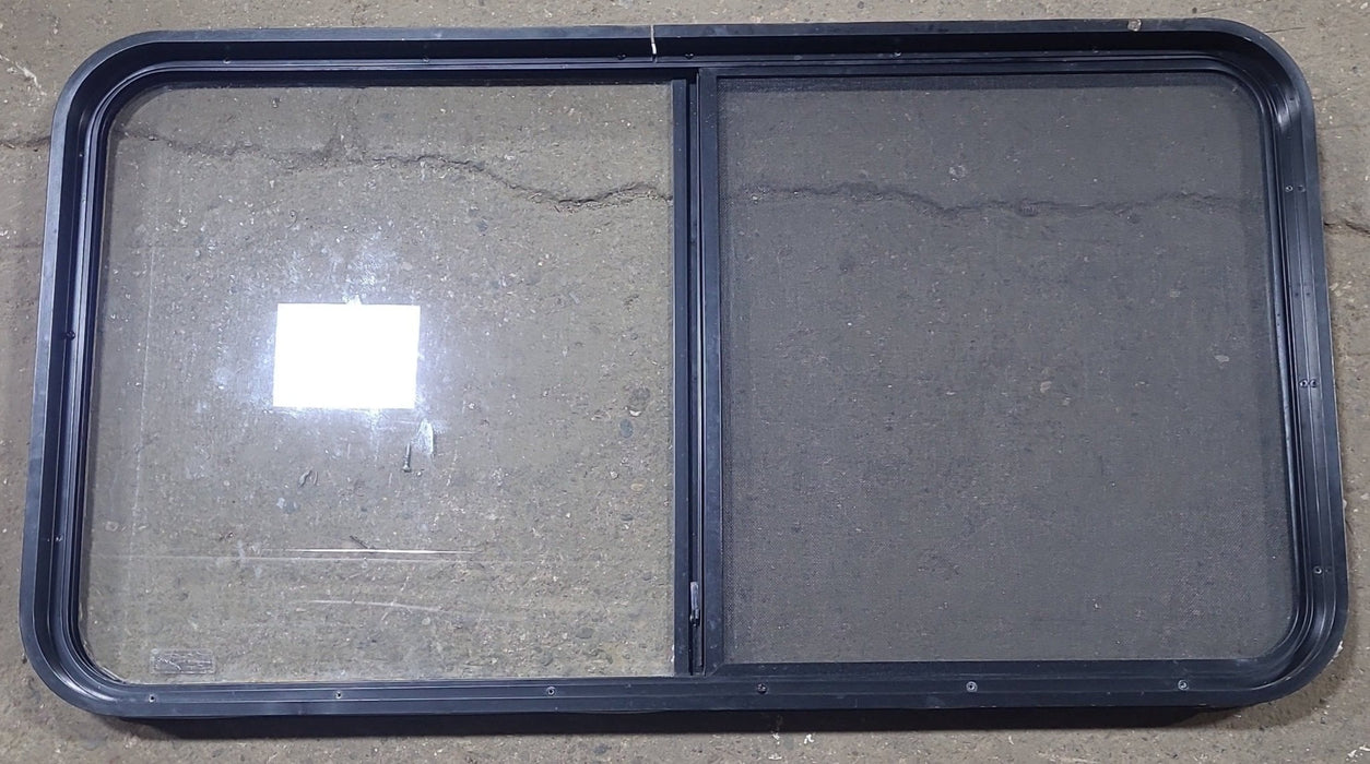 Black Radius Opening Window : 48 1/4" W x 25 3/4" H x 1 7/8" D