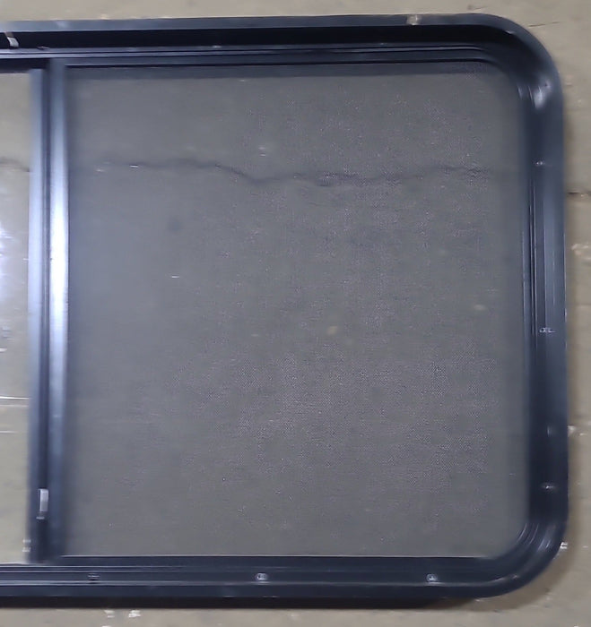 Black Radius Opening Window : 48 1/4" W x 25 3/4" H x 1 7/8" D