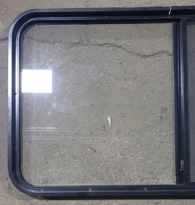 Black Radius Opening Window : 48 1/4" W x 25 3/4" H x 1 7/8" D