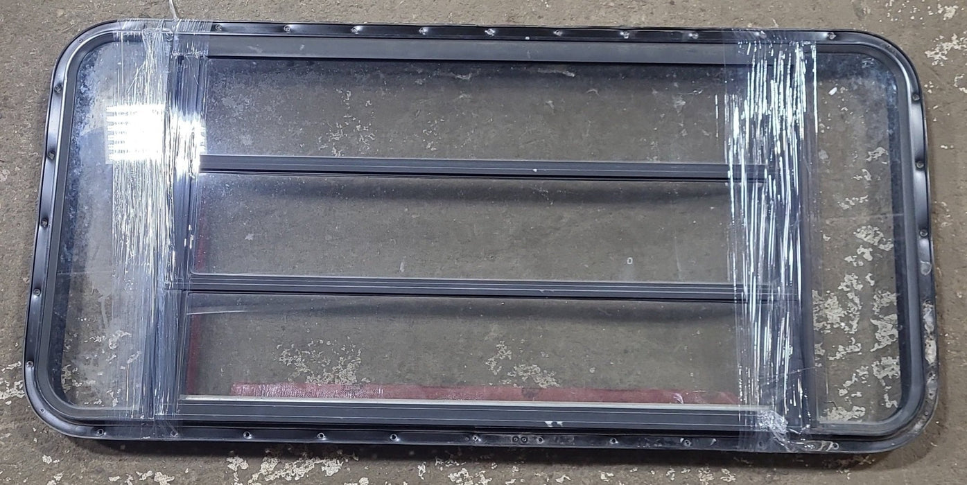 Black Radius Opening Window : 49 1/2" W x 23 1/2" H x 1 3/4" D