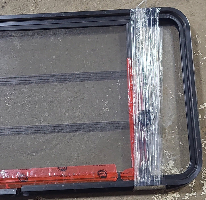 Black Radius Opening Window : 49 1/2" W x 23 1/2" H x 1 3/4" D