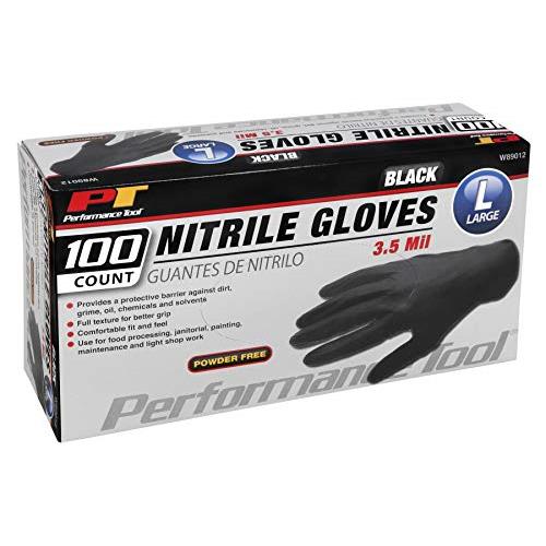 BLK NITRILE GLOVES 100 LG - Young Farts RV Parts