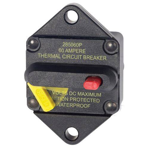 BLUE SEA Circuit Breaker - 285 Series; 60 Amps/ 48 Volts DC; Thermal Type - 7084 - BSS - Young Farts RV Parts