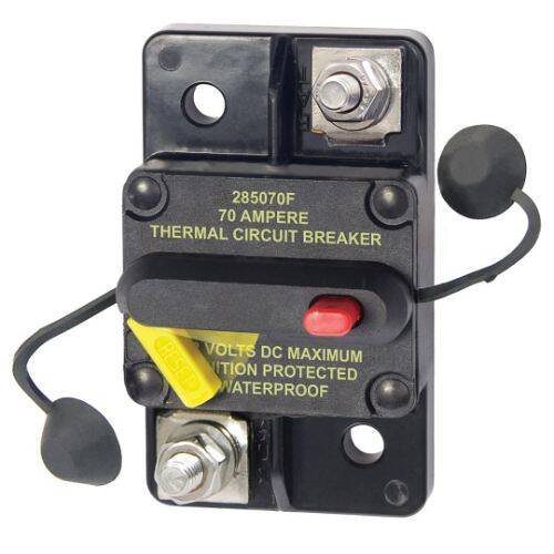 BLUE SEA Circuit Breaker - 285 Series; 70 Amps/ 48 Volts DC; M6 Stud Terminal - 7185 - BSS - Young Farts RV Parts