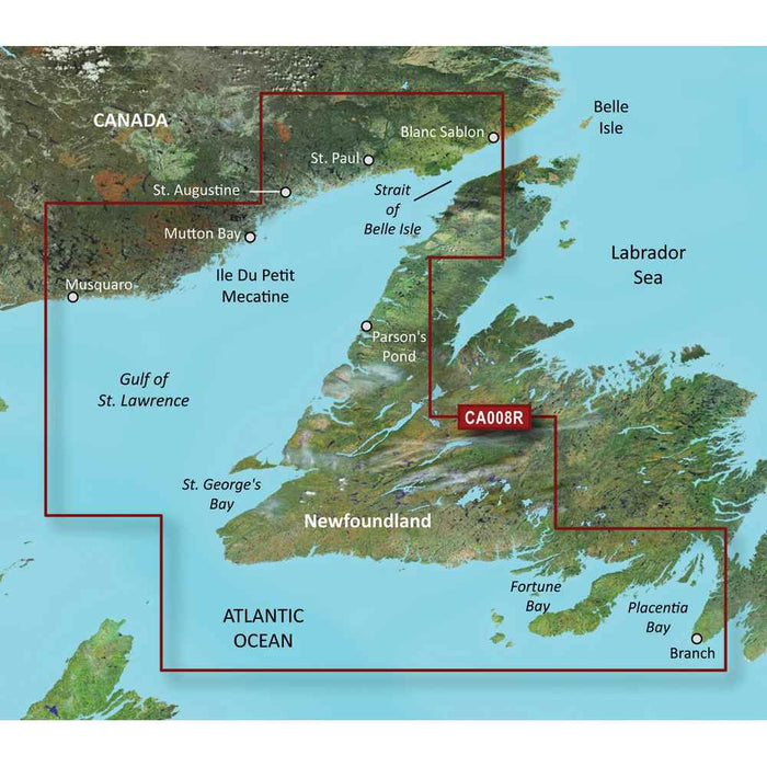 BlueChart g3 Vision HD - VCA008R - Newfoundland West - microSD /SD - Young Farts RV Parts