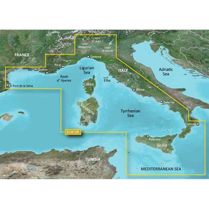 BlueChart g3 Vision HD - VEU012R - Italy, West Coast - microSD /SD - Young Farts RV Parts