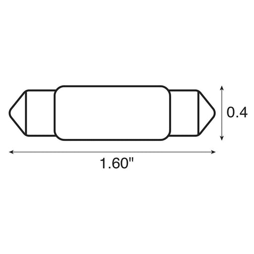 Bulb - Festoon - 12V, .74A, 10W, 6CP, 2 - Pieces - Young Farts RV Parts