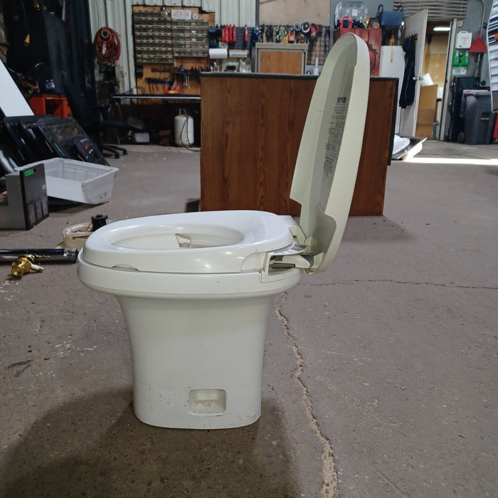 Used Thetford 24920 AQUA MAGIC IV Toilet - Hand Flush, High Profile, White