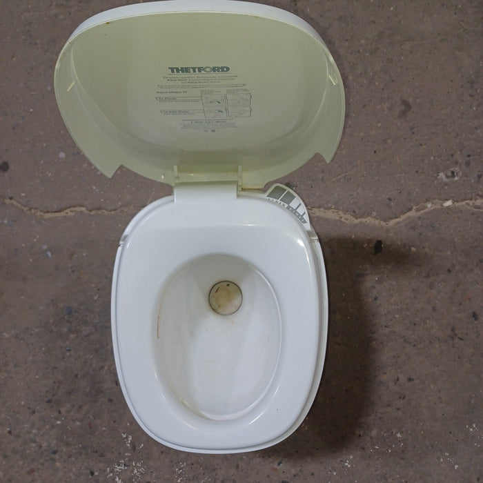 Used Thetford 24920 AQUA MAGIC IV Toilet - Hand Flush, High Profile, White