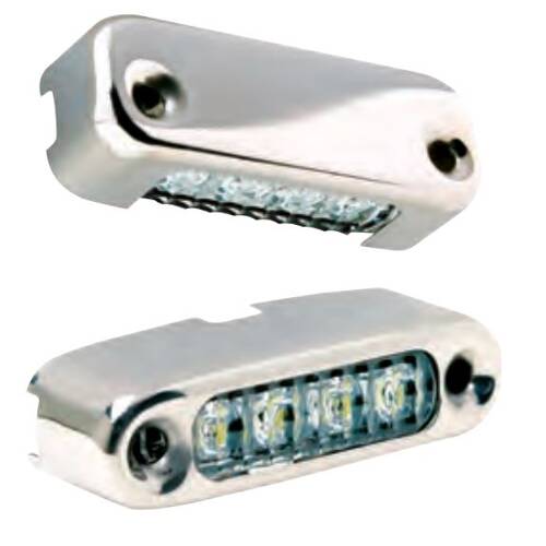 Attwood Marine Boat Deck Light - Rod Storage Box/Hardtops/Rails; Clear Lens; Vertical Mount - 6350W7