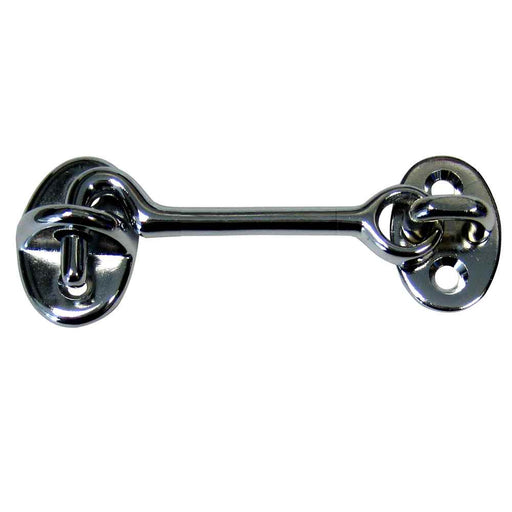 Cabin Door Hook - CP/Brass - 3" - Young Farts RV Parts